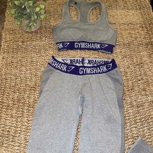 Gymshark flex leggings Light Grey Marl/Indigo